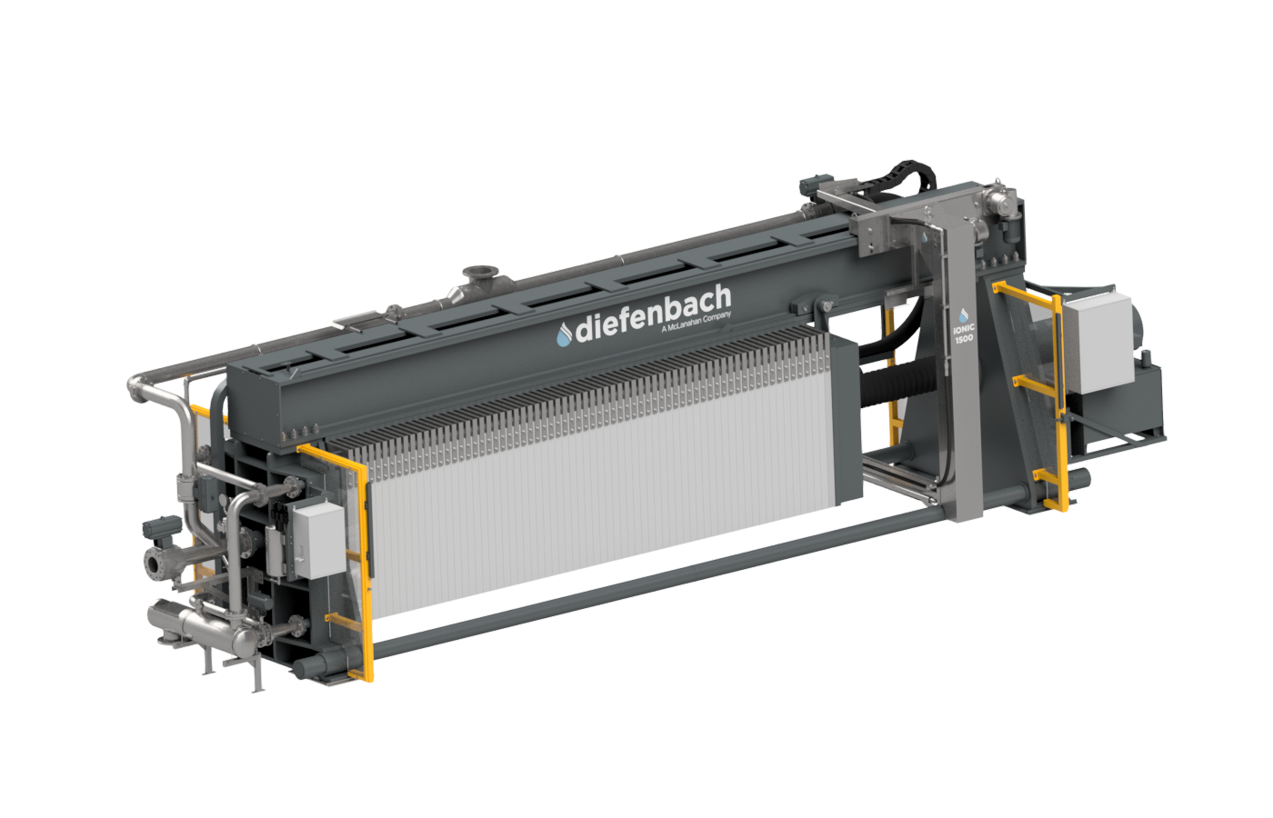 Diefenbach iONIC Series Gray Overhead Beam Filter Press